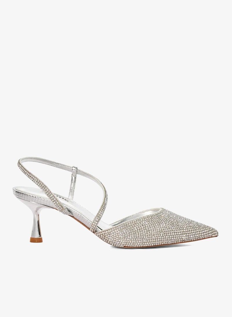 ديون لندن حذاء بكعب متوسط بحزام للكاحل ومقدمة مدببة - Image 1